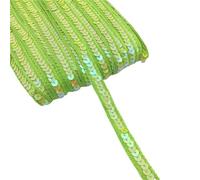 Sewing Sequin Trim 3 Yards Circle Flat Shaped Sequin Lace Ribbon, 13mm Lightweight Trim Sequins Fabric for Clothing 1piece