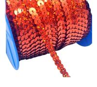 Sewing Sequin Trim Sequin Spangle Ribbon 6mm Trim(Orange)