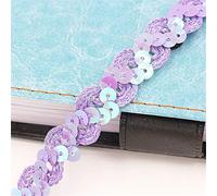 Sewing Sequin Trim Sequin Wave Braid Cord Trim Multicolor 5 Meters(10-Purple)