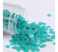 Sewing Sequins,4mm Sequin PVC Flat Round Loose Sequins Paillettes for Craft Factory-JG Milk (Color : JG Milk) AB(Matte Turquoise)