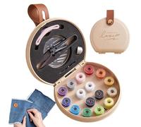 Sewing Set | Double Layer Yarn Organizer, Sewing Kit, for Darning Tapestry Embroidery Beads Upholstery Crochet Knit Fabric Beginners Quilt Jeans
