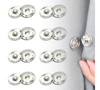 Sewing Snap Fasteners, 8 Sets 15mm Durable Metal Fasteners for Clothing, Bags, Handbags and DIY Handicrafts.