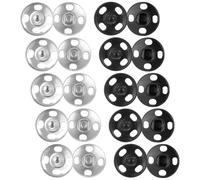 Sewing Snaps, 60 24Sets 19 mm Sew-On Snap Buttons Sewing Snaps Metal Snap Fasteners Press Studs Buttons for Sew Clothing Silver