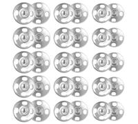 Sewing Snaps, 60 Sets 12/14/16 mm Sew-On Snap Buttons Sewing Snaps Metal Snap Fasteners Press Studs Buttons for Sew Clothing Silver