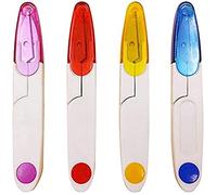 Sewing Snips,4 PCS Sewing Thread Cutters U Shape Thread Snips with Plastic Safety Cover Cross Stitch Scissors Unpicker for Tailor Embroidery Needlework DIY