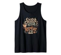 Sewing Stitching Coffee Lover, Woman Mom Wife Grandma Cute Tank Top