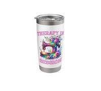 Sewing Therapy in Session Floral Pattern Stainless Steel Insulated Tumbler
