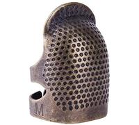 Sewing Thimble Retro Non-Slip Brass Finger Protector Embroidery Needlework Knitting Accessories Tools,Photo Color,M
