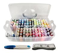 Sewing Thread 100 Colors 40S/2 250 Yards Per Spool 3 Color Sets Options (100 Colors with Storage case)