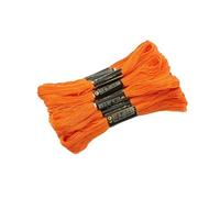 Sewing Thread 5pcs 10pcs 20pcs Embroidery DIY Silk Line Branch Threads Similar Thread Floss Skein Cross Stitch(Orange,10Pcs)