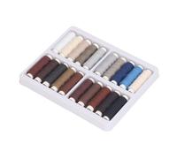 Sewing Thread kit, 20Colors Sewing Machine Threads, Prewound Bobbins Sewing Threads Kit, Mini Thread Spool, Sewing Kit, Polyester Sewing Thread Set (Dark Set)