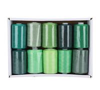 Sewing Thread Set 10 Rolls Household Pagoda Threads DIY Accessories 300 Yards 402 Multipurpose Thread for Clothing Embroidery Needlework Suit Crafting 4 Colors Blue Purple Red (Green)