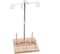 Sewing Thread Stand - Machine Cone Support, Wooden Bobbin Rack, Balanced Embroidery Guide with Adjustable Feed Function | Reliable Control For Home Use In Sewing And Craft Work