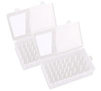 Sewing Thread Storage Holds 42 Spool 2PCS Thread Holder Empty Visible Cotton Reel Storage Plastic Leakproof Sewing Box for Sewing Embroidery Spools Transparent Spool Holder Sewing Box Cotton Reel Stor