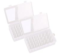 Sewing Thread Storage Holds 42 Spool 2PCS Thread Holder Empty Visible Cotton Reel Storage Plastic Leakproof Sewing Box for Sewing Embroidery Spools Transparent Thread Holder Sewing Box Spool Holder