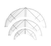 Sewing Tools Arc Quilting Ruler Tablecloth Braided Twist Template Sewing Machine Ruler Sewing Accessories 3PCS