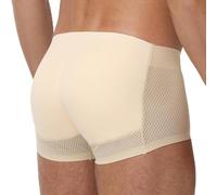 Sewing Tree Mens Bum Pads Boxer Shorts Padded Pants Butt Lifting Shapewear - Prolonged Sitting Buttock Pain Relief, No VPL | Breathable Mesh for Everyday Wear Apricot M