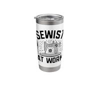 Sewist at Work Seamstress Sew Sewing Stitching Stainless Steel Insulated Tumbler