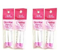 Sewline fabric glue, 4 x double refill pack, EPP, no pins, dries clear, sewing & paper piecing