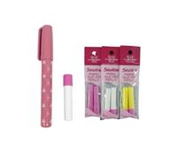 Sewline Riolis Liquid Fabric Soluble Glue, Fabric Adhesives + Replacement Blue, Yellow and Pink