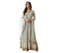 Sewn Salwar Kameez Sharara long Sleeves Indian Designer Shalwar Suit Party Wear Ready To Wear ethnic Heavy Foux Georgette Nazmeen Chiffon Dupatta (Choice 9, M UK 12 Bust 40 Waist 36 Hips 42)