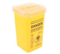 SEWOART 0.26 Gallon Yellow Sharps Container with Lid for Waste Storage Portable Needle Waste Bin for Safe Disposal Sharps Bin