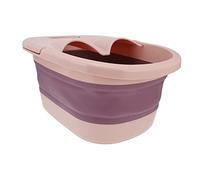SEWOART 1 PC Pedicure Foot Spa Creative Masseur Washer Foot Tub Sink Foot Basin Cleaner Mini Foot Soak Portable Pumice Pools Collapsible Bucket Heat Scrubber Ground Plastic Pink