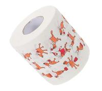 SEWOART 1 Roll Printed Christmas Toilet Paper Roll Festive Decorative Bathroom Tissue with Unique Socks Design No Fading to Use for Holiday Season Decor and
