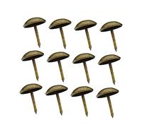 SEWOART 100pcs Antique Bronze Round Headed Tack for Furniture Decoration Large Headed Classical Nails for Sofa Chair Bed Iron Material Nails for DIY and Wall Hanging