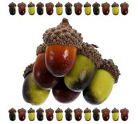 SEWOART 100pcs Artificial Acorns Decorative Foam Ornaments with Classic Rustic Charm, Lifelike Small Simulation Acorn Shape, Convenient to Carry for Fall and Home Table Random Color
