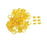 SEWOART 100pcs Chicken Leg Ring Poultry Foot Clip Rings Numbered Identification Bands for Birds