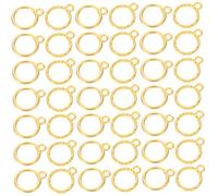 SEWOART 100pcs Mini Vintage Zinc Alloy Open Bezel Pendants Hollow Round Frames for Resin Jewelry Making DIY Craft Projects Lightweight Comfortable Jewelry Accessories
