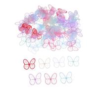 SEWOART 100pcs Mixed Color Butterfly Lace Applique Handmade Embroidered Patches for Wedding Dress Embellishment DIY Sewing Decoration for Shirts Jackets Bags