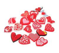 SEWOART 100pcs Valentine S Heart Charms Soft PVC Flatback DIY Phone Case Decor and Shoe Embellishments Cute Cartoon Mixed Style Heart Patches for Bag Hairpin Pencil Craft Accents
