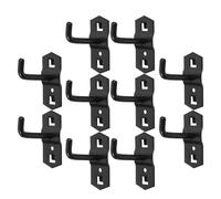SEWOART 10pcs Black Peg Board Hooks with Adjustable Hook Positions Iron Material Square Hole Design for Organizing Retail Shelf