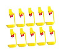 SEWOART 10PCS Chicken Drinking Waterer Steel Ball Valve Automatic Chick Drinker System for Cage Use Square Tube Design Easy to Install Suitable for Poultry Random Color