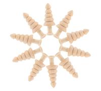 SEWOART 10pcs DIY Mini Wooden Christmas Trees Unfinished Wood Craft Decorations for Painting and Coloring Sturdy Durable Miniature Xmas Tree Decors for Home and Holiday DIY Projects
