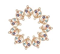 SEWOART 10Pcs Evil Eye Charms for Jewelry Making Durable Metal Pendants for Necklaces Bracelets Creative DIY Craft Supplies for Unique Accessories