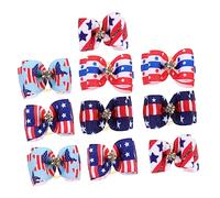 SEWOART 10pcs Pet Head Flower Ornaments Dog Cat Hair Bows Rubber Bands for Party Photography Cute Kitten Puppy Hair Bowknot Accessories