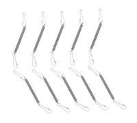 SEWOART 10pcs Spring Hooks for Rabbit Cages Secure Clip for Small Animal Enclosures Stainless Steel Fastener Water Bottle Holder Cage Attachment