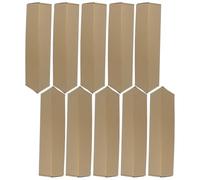 SEWOART 10pcs Triangle Kraft Paper Mailing Boxes 35x8x8cm Small Packaging Cartons for Poster Storage and Art Mailing, Portable Triangle Cardboard Tubes for Shipping Drawings and Crafts