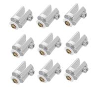 SEWOART 10pcs Zinc Alloy Glass Clamp Clips for Frameless Bathroom Mirrors Adjustable Mirror Holders Shelf Brackets Easy Installation Water Resistant Mounting Hardware