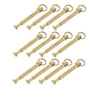 SEWOART 12 Set Folding Fan Shaft Rivets with Goldplated Metal Fasteners Durable Rotating Axle Replacement for Handmade Bamboo Paper Fans DIY Crafts Repair Kit