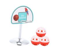 SEWOART 12pcs Bird Basketball Stand Toy Medium Metal Parrot Training Plaything Safe and Bird Educating Toy for Pet Fun Chewing and Exercise Activity