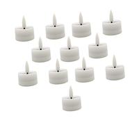 SEWOART 12pcs Candle Light Flameless Candles Light up Candles Decor Bedside Lamp Flameless LED Light Tapered Candles Xmas Candle Lamp Taper Fake Candle Flameless LED Tea White Plastic