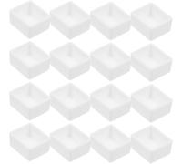 SEWOART 12pcs Empty Watercolor Paint Half Pans Set with White Abs Plastic Holders Reusable and Easy to Clean for Painters and Artists