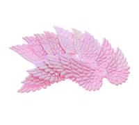 SEWOART 12pcs Mini Angel Wings Backpack Accessories Small Iridescent Pink Wing Ornaments for DIY Clothing Decor Crafting Party Decorations