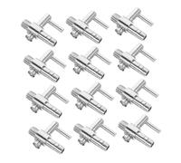 SEWOART 12pcs Oxygen Pump Shunt Air Flow Splitter Stainless Steel Aquarium Splitter Airline Tubing Connectors Air Pump Accessories Pump Control Valve All Copper Chrome Plated Silver