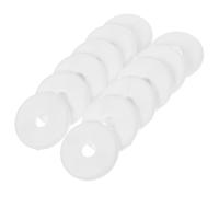 SEWOART 12pcs White Round Escutcheon Plate 10mm Hole Split Flange Pipe Wall Cover for Radiator, Faucet, Shower and Heating Pipe Decoration