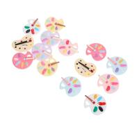 SEWOART 14pcs Mini Resin Artist Palette Ornaments Resin Flatback Charms For Crafts Cute Cartoon Pendants DIY Hair Clip Decoration Phone Case Charm Jewelry Making Supplies